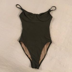 J.Crew Army Green One Piece Swimsuit